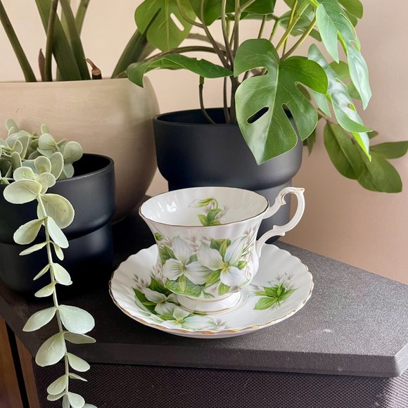 (SOLD) Royal Albert “Trillium” Teacup & Saucer - Picture 2 of 6